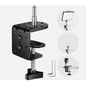 NEW NEEWER Adjustable Metal Heavy Duty C Clamp with Mounting Column ST-CCD1